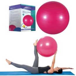 BOLA SUÍÇA EXERCÍCIO, YOGA, PILATES ALONGAMENTO 65CM MOR