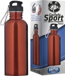 GARRAFA EM AÇO INOX 750ML MOR